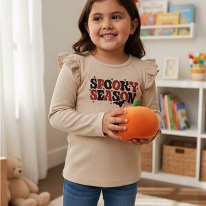 Spooky Season Kids Tan Shirt